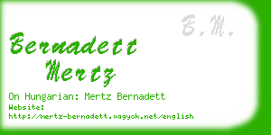 bernadett mertz business card